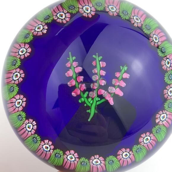 Perthshire 1978B Scottish Heather Sprig Millefiori Garland Vintage Paperweight - Picture 6 of 14